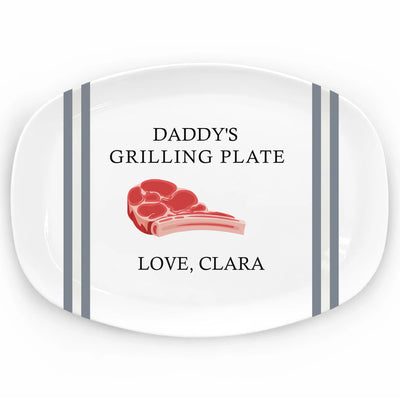 Made With Love Served With Memories - Personalized Platter, Gift From Grandchildren, Family Cookout Keepsake