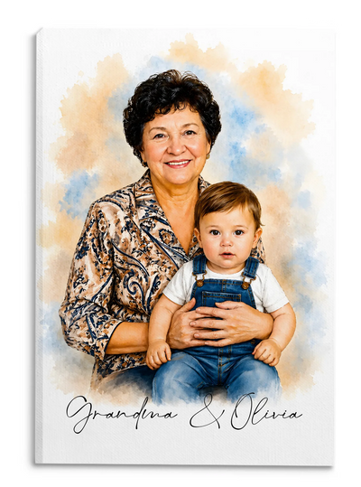 Add Deceased Loved One To Photo - Personalied Canvas,  Merge Multiple Pictures Canvas, Custom Family Memorial Portrait