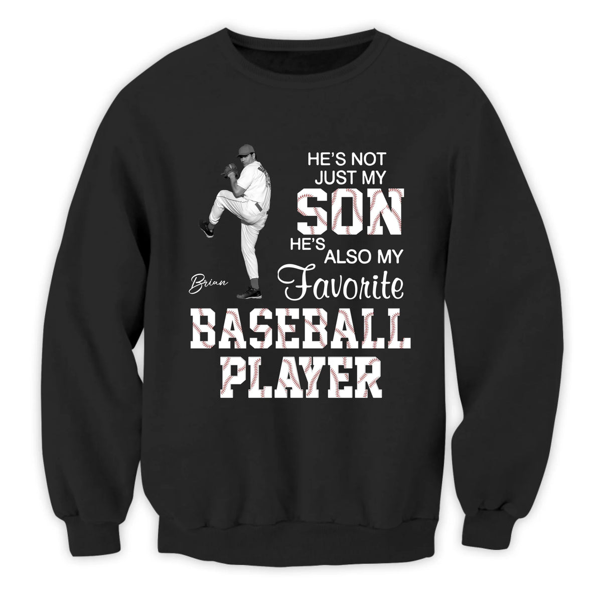 Favorite Baseball Player Grandson - Personalized T-Shirt, Custom Photo Baseball T-Shirt, Proud Grandma Gift, Baseball Fan Gift