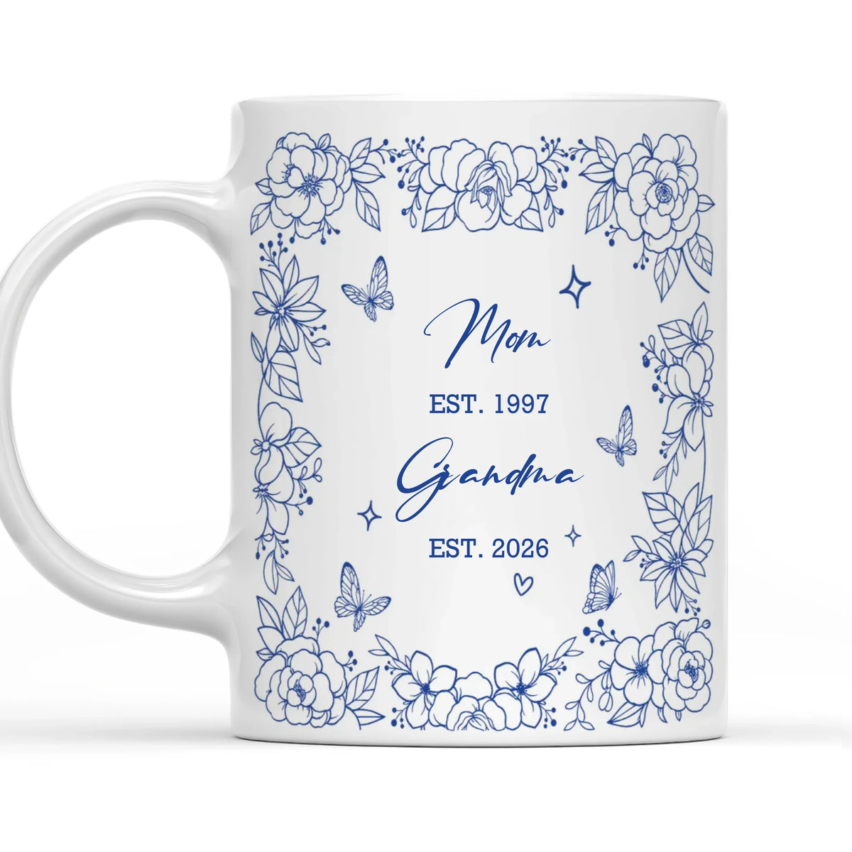 Mom And Grandma Est Year - Personalized Mug, Custom Mom Grandma Mug, Grandma Announcement Mug, Gift for Mom New Grandma