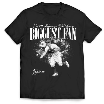 Be Your Biggest Fan - Personalized T-Shirt, Custom Your Photo, Gift For Baseball Lovers, Retro Bootleg Shirt For Baseball Lover