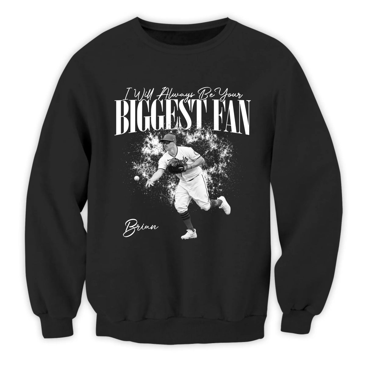 Be Your Biggest Fan - Personalized T-Shirt, Custom Your Photo, Gift For Baseball Lovers, Retro Bootleg Shirt For Baseball Lover