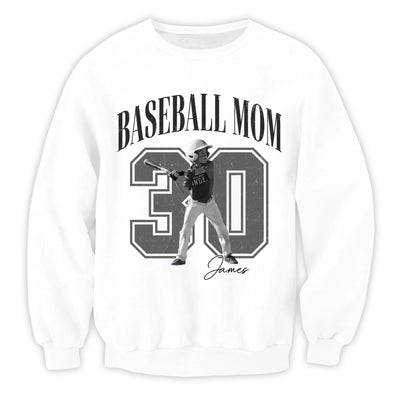 Baseball Mom With Kid Photo - Personalized Shirt, Baseball Picture T-Shirt, Game Day Sports Tee