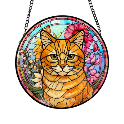 Custom Dog Portrait Picture - Personalized Window Hanging Stained Glass - WSGTL76