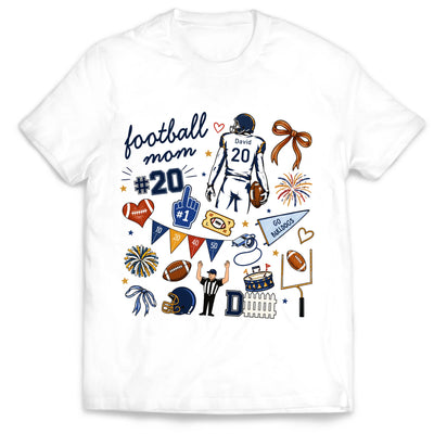 Team Mom, Forever Fan - Personalized T-Shirt, Custom Photo Football Mom Shirt, Football Family Tee, Game Day Shirt