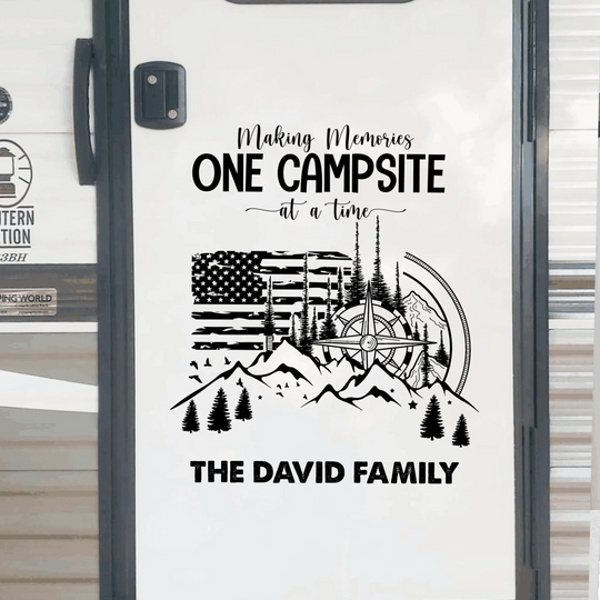 Making Memories One Campsite At A Time - Personalized Decal, Gift For Camping Lovers, Camping Gift - PCD115