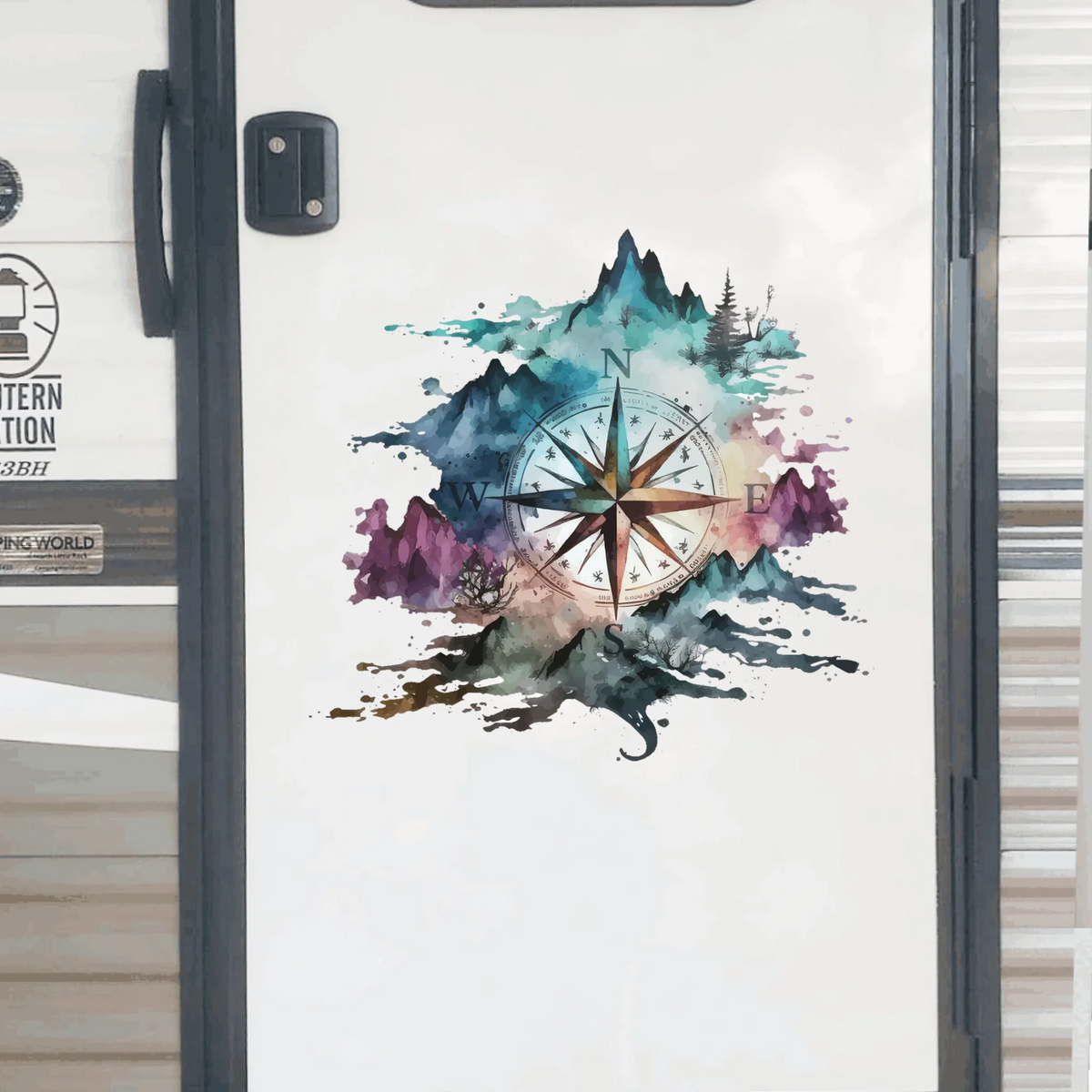 Not All Those Who Wander Are Lost, Compass - Personalized Decal, Gift For Camping Lovers - PCD116