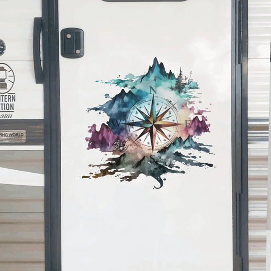 Not All Those Who Wander Are Lost, Compass - Personalized Decal, Gift For Camping Lovers - PCD116