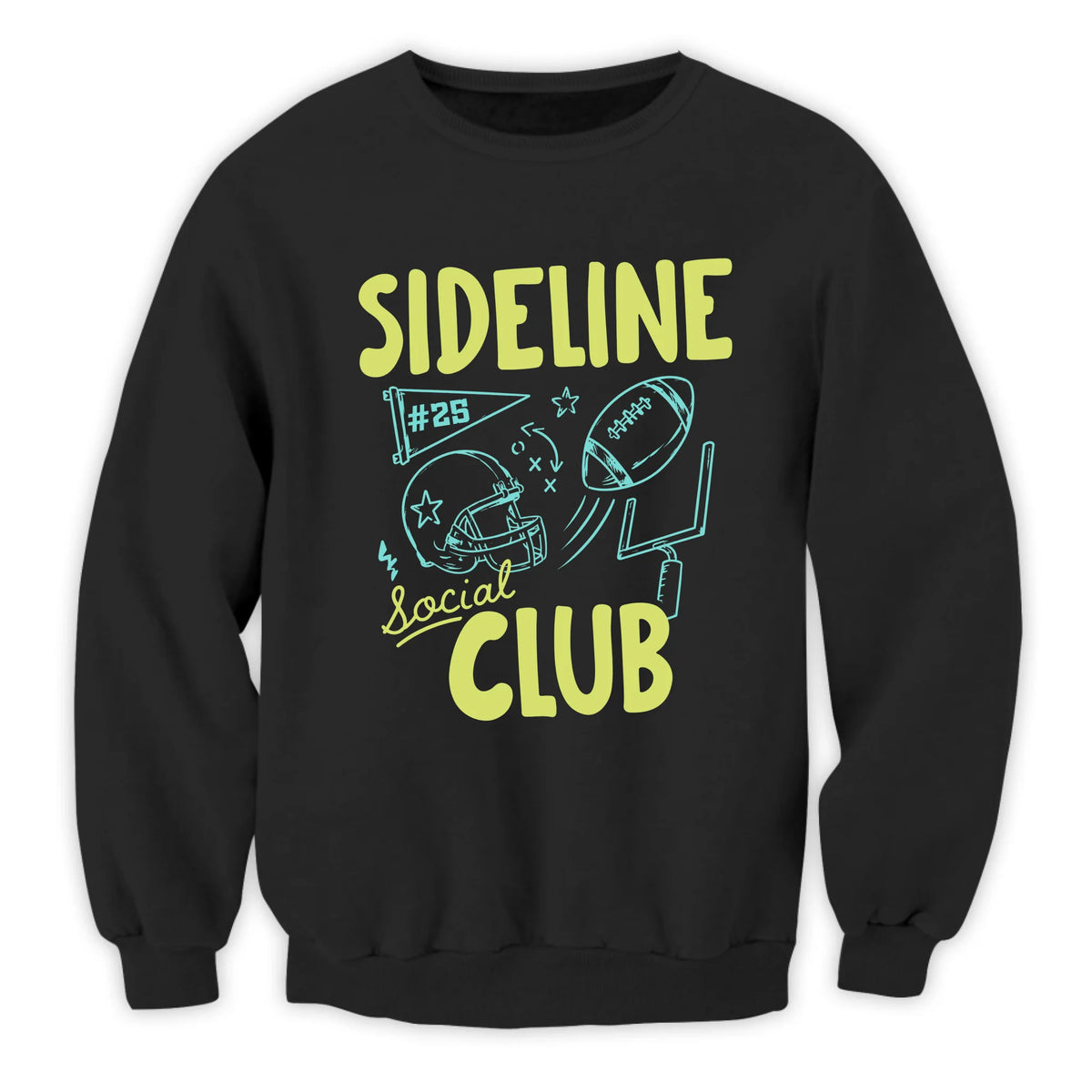 Sideline Social Club - Personalized T-shirt, Football Mom Shirt, Game Day Shirt, Sports Mama T-shirt
