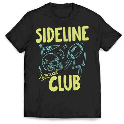 Sideline Social Club - Personalized T-shirt, Football Mom Shirt, Game Day Shirt, Sports Mama T-shirt