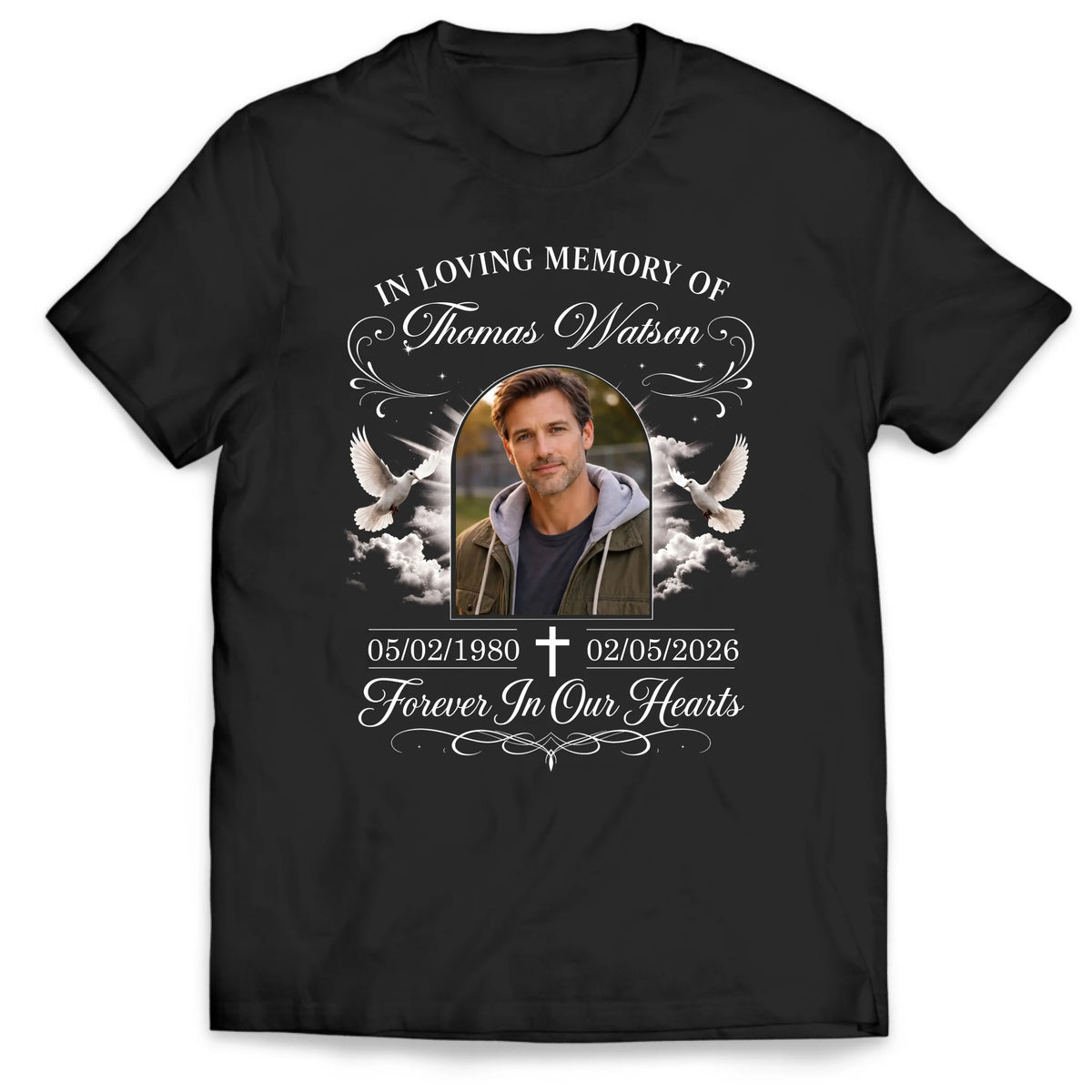 Gone But Not Forgotten - Personalized T-Shirt, Memorial Gift For Loss Of Loved One With Custom Photo