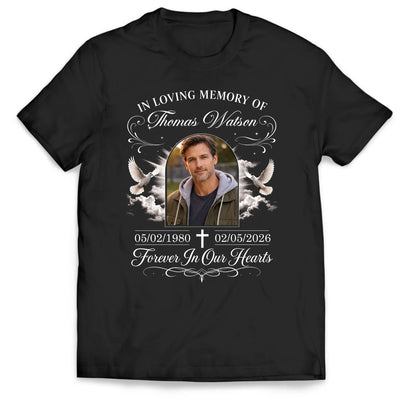 Gone But Not Forgotten - Personalized T-Shirt, Memorial Gift For Loss Of Loved One With Custom Photo