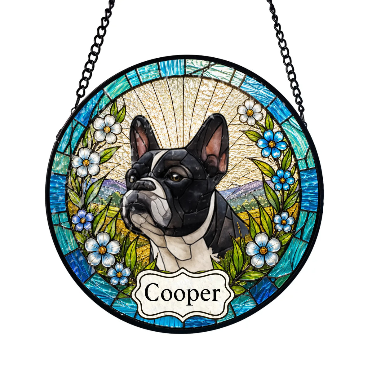 Every Ray Reminds Me Of You - Personalized Window Stained Glass, Custom Pet Memorial Gift, Pet Loss Synpathy Keepsake