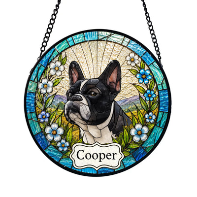 Every Ray Reminds Me Of You - Personalized Window Stained Glass, Custom Pet Memorial Gift, Pet Loss Synpathy Keepsake
