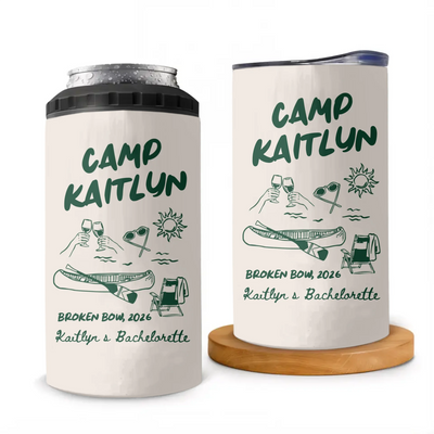 Making Camp Memories Before "I Do" - Personalized Can Cooler, Custom Bachelorette Camp Gift, Bridal Party Favor, Lake Club Bachelorette Drink Can Sleeves, Girls Weekend Trip