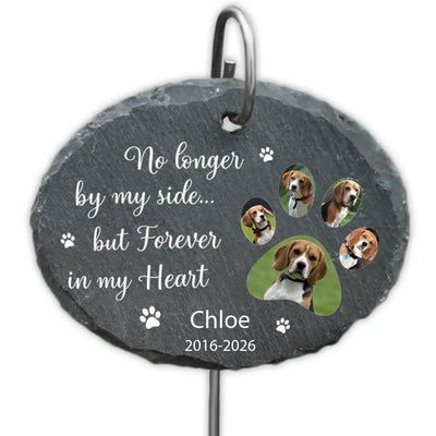 Forever By My Heart - Personalized Garden Slate, Custom Dog & Cat Memorial Gift, Pet Loss Sympathy Gift