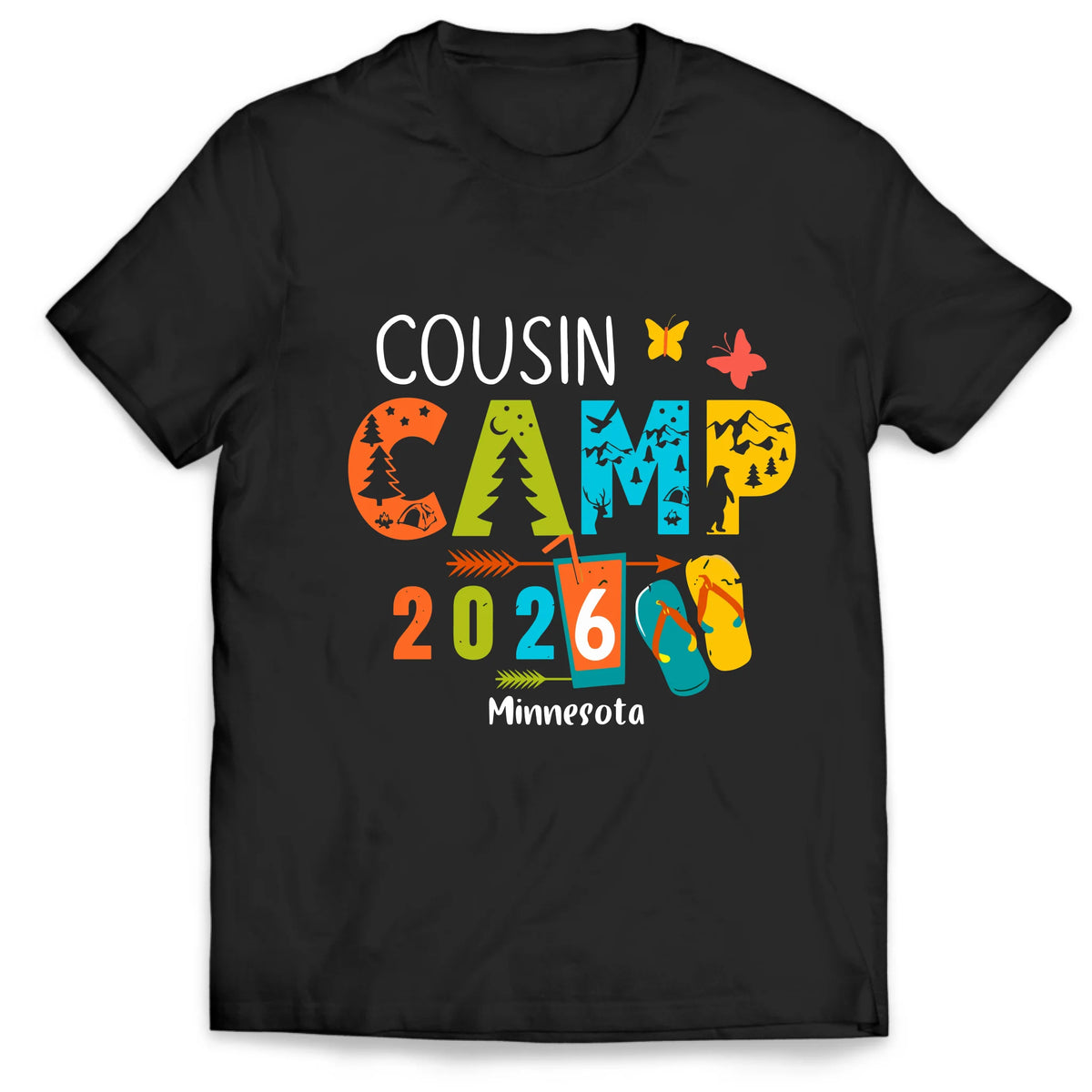 Where Great Memories Begin - Personalized T-Shirt, Custom Family Camping Reunion Tee, Custom Group Name Camp 2026 Shirt, Camping Family Gift