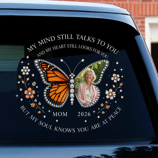 My Heart Knows You Are At Peace - Personalized Decal, Memorial Gift For Loss Of Loved One