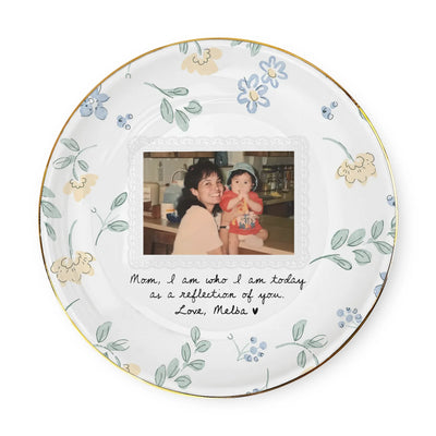 Everything Beautiful In Me Began With You - Personalized Jewelry Dish, Mother of The Bride Gift, Custom Photo Ring Dish, Wedding Gifts for Mom, Mom Gift