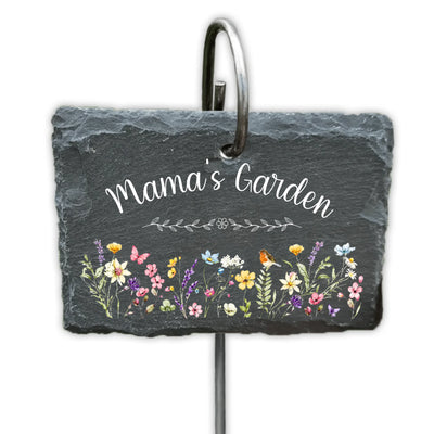 Beautiful Flowers Of Grandma - Personalized Garden Slate, Custom Gift For Grandma, Nana Garden Decor