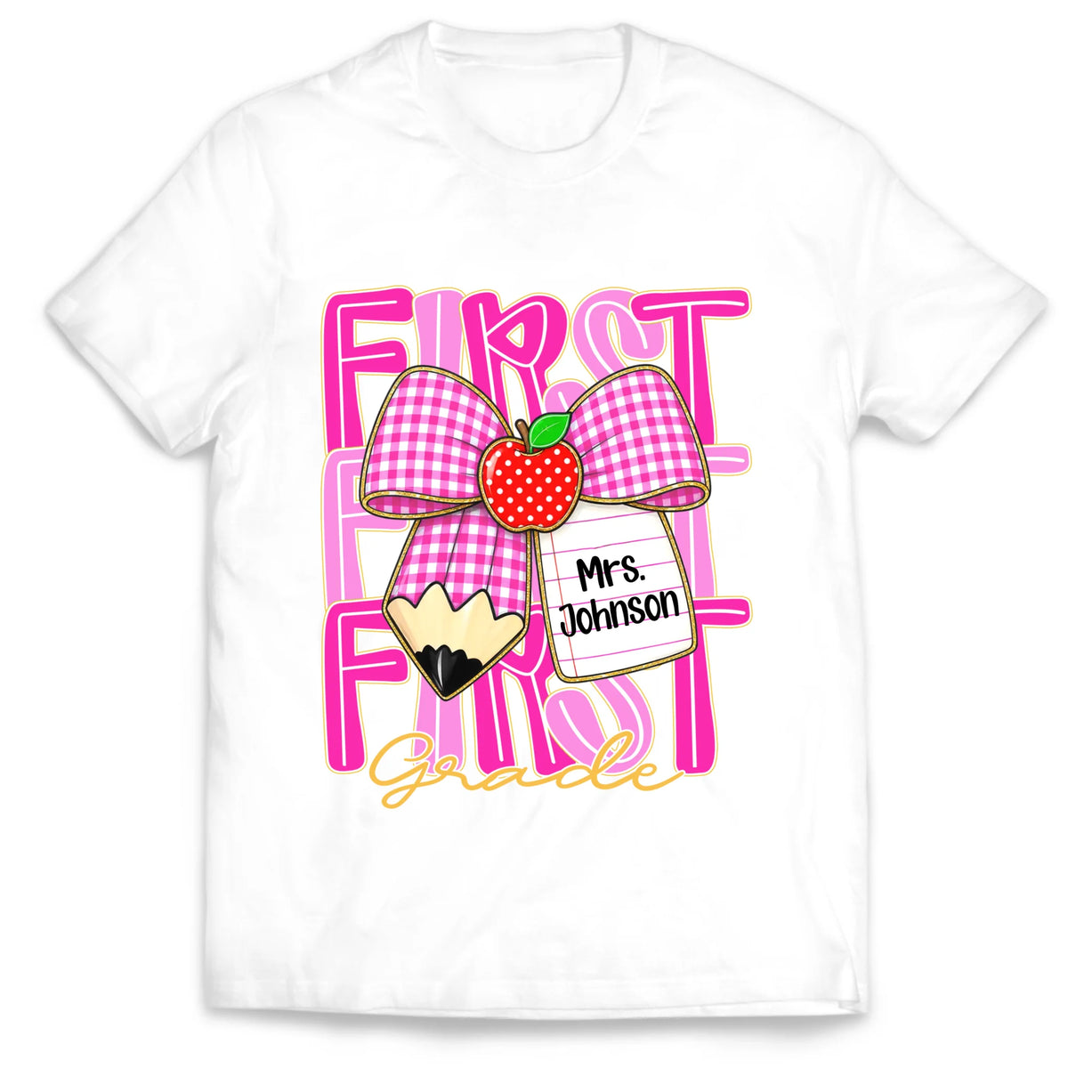 Preppy Back To School- Personalized T-shirt, Back To School Gift For Teacher From Student