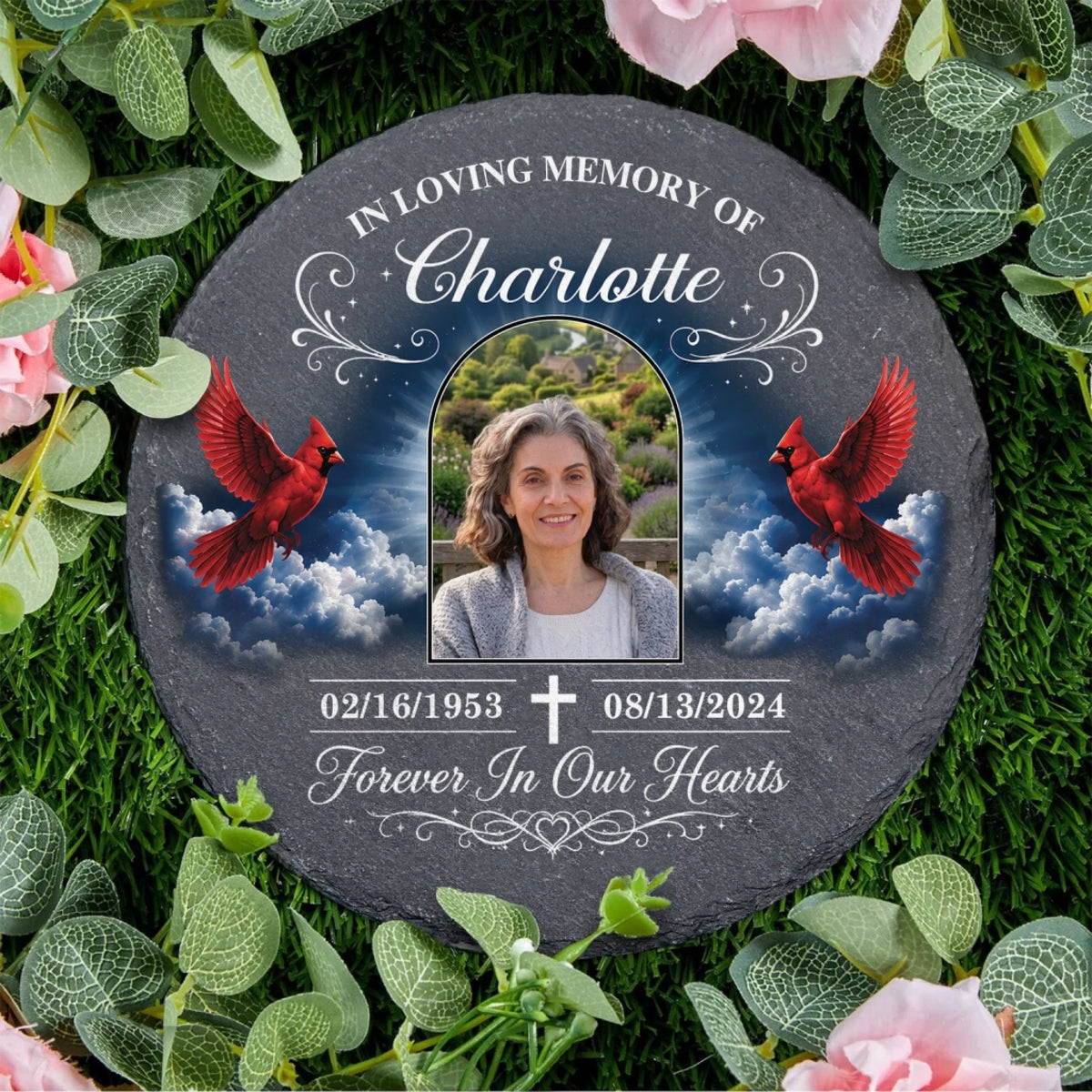 An Angel In Heaven, A Guardian By Our Side - Personalized Memorial Stone, Memorial Gift For Loss Of Loved One, In Loving Memory Gift