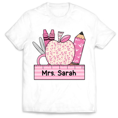 Where Learning Blooms - Personalized T-shirt, Custom Teacher Shirt, Teacher Appreciation, Back to School Tee