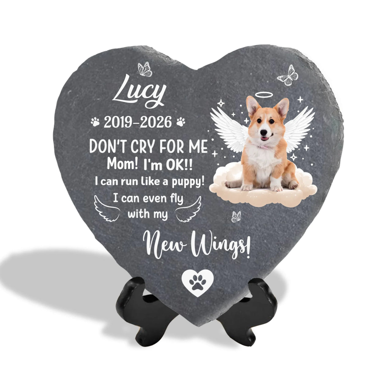 Don't Cry For Me Mom/ Dad- Personalized Stone, Pet Memorial Gift, Pet Loss Remembrance Gift