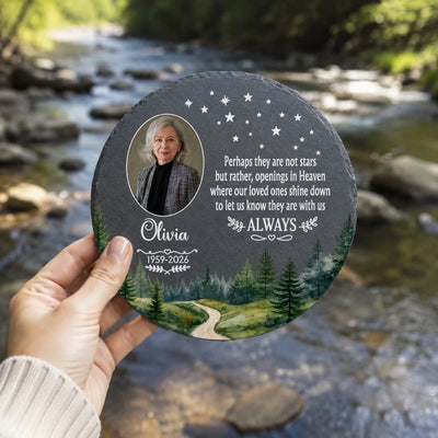 Where Our Loved Ones Shine Down - Personalized Stone, Custom Perhaps They Are Not Stars Garden Stone