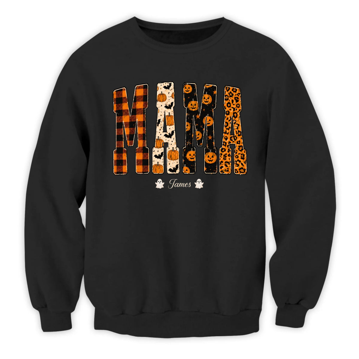 Halloween Mama - Personalized T-shirt, Custom Vintage Mama Shirt, Funny Halloween With Mama T-shirt