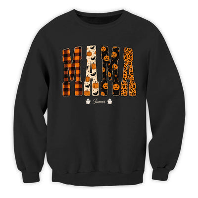 Halloween Mama - Personalized T-shirt, Custom Vintage Mama Shirt, Funny Halloween With Mama T-shirt