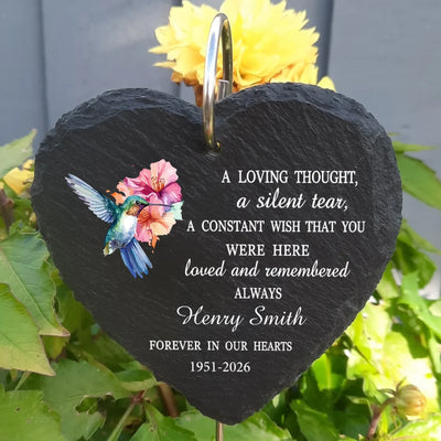 A Constant Wish That You Were Here - Personalized Garden Slate, Custom Memorial Gift, Loss of a Loved One Gift