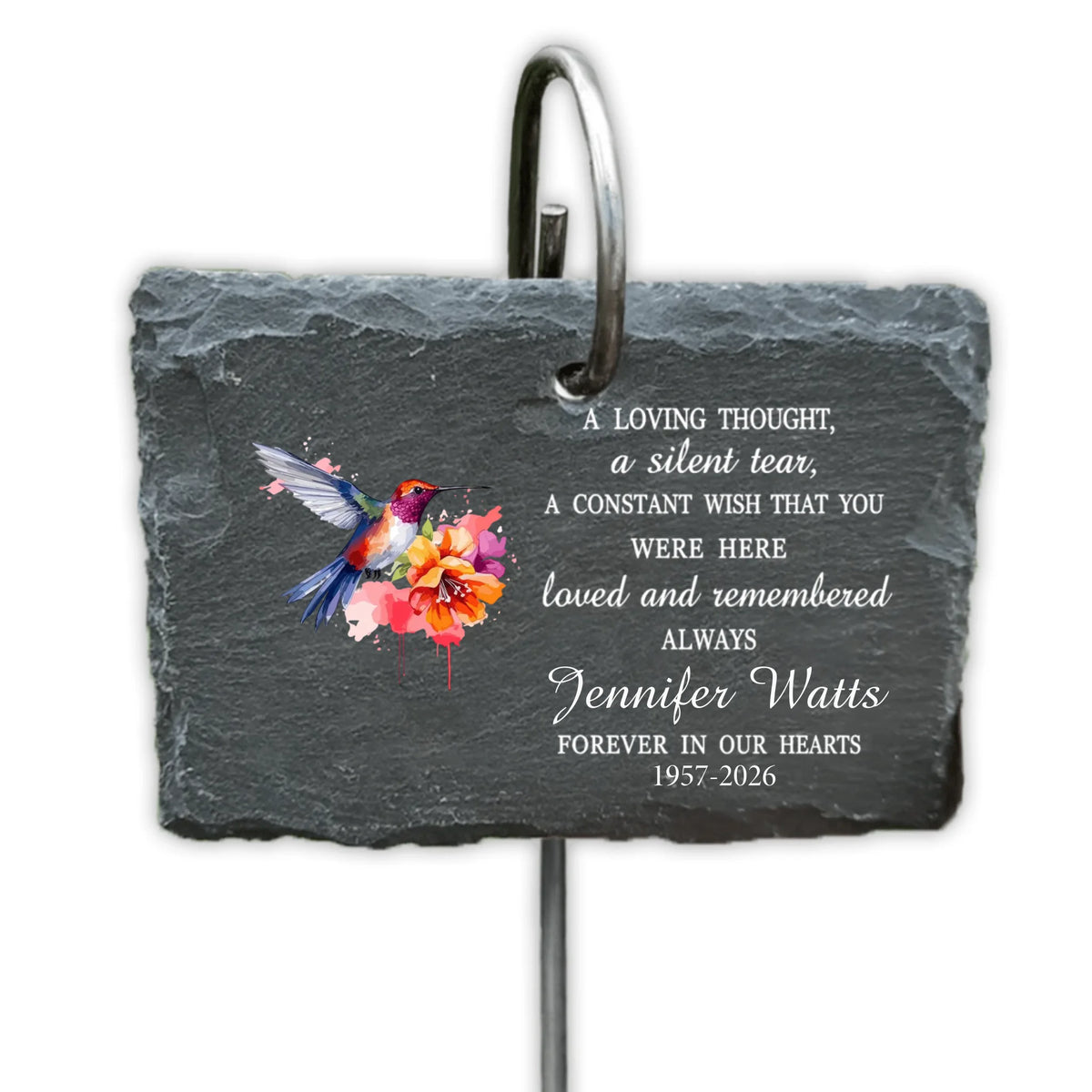 A Constant Wish That You Were Here - Personalized Garden Slate, Custom Memorial Gift, Loss of a Loved One Gift