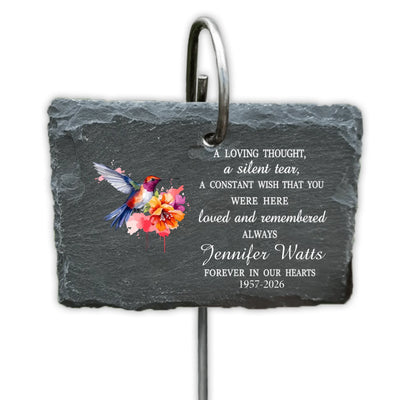 A Constant Wish That You Were Here - Personalized Garden Slate, Custom Memorial Gift, Loss of a Loved One Gift
