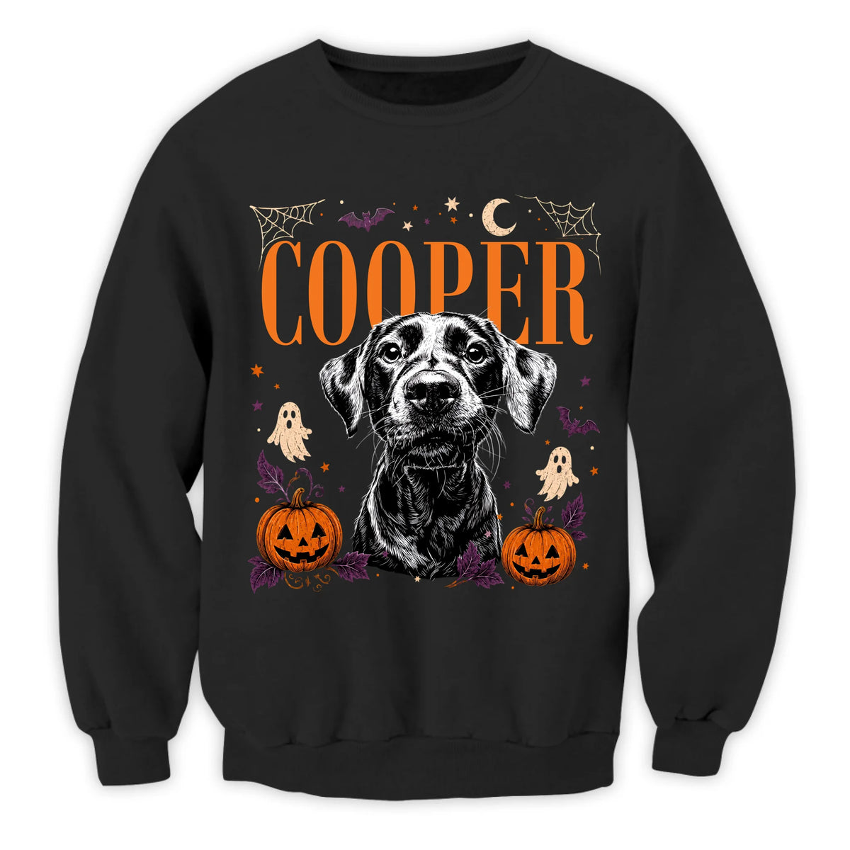 Haunted By Puppy Love - Personalized T-shirt, Custom Halloween Dog Portrait Shirt