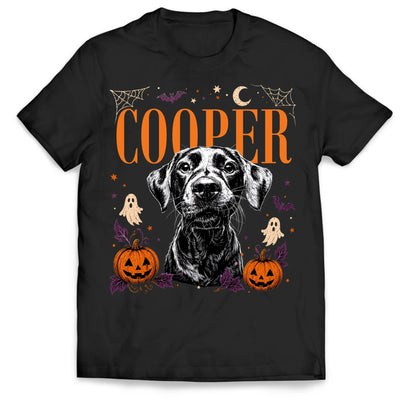Haunted By Puppy Love - Personalized T-shirt, Custom Halloween Dog Portrait Shirt