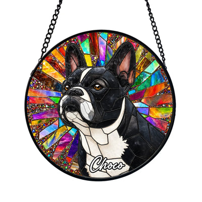 Love Lives In Every Ray Of Light - Personalized Window Stained Glass, Custom Pet Memorial Window Suncatcher, Sympathy Gift