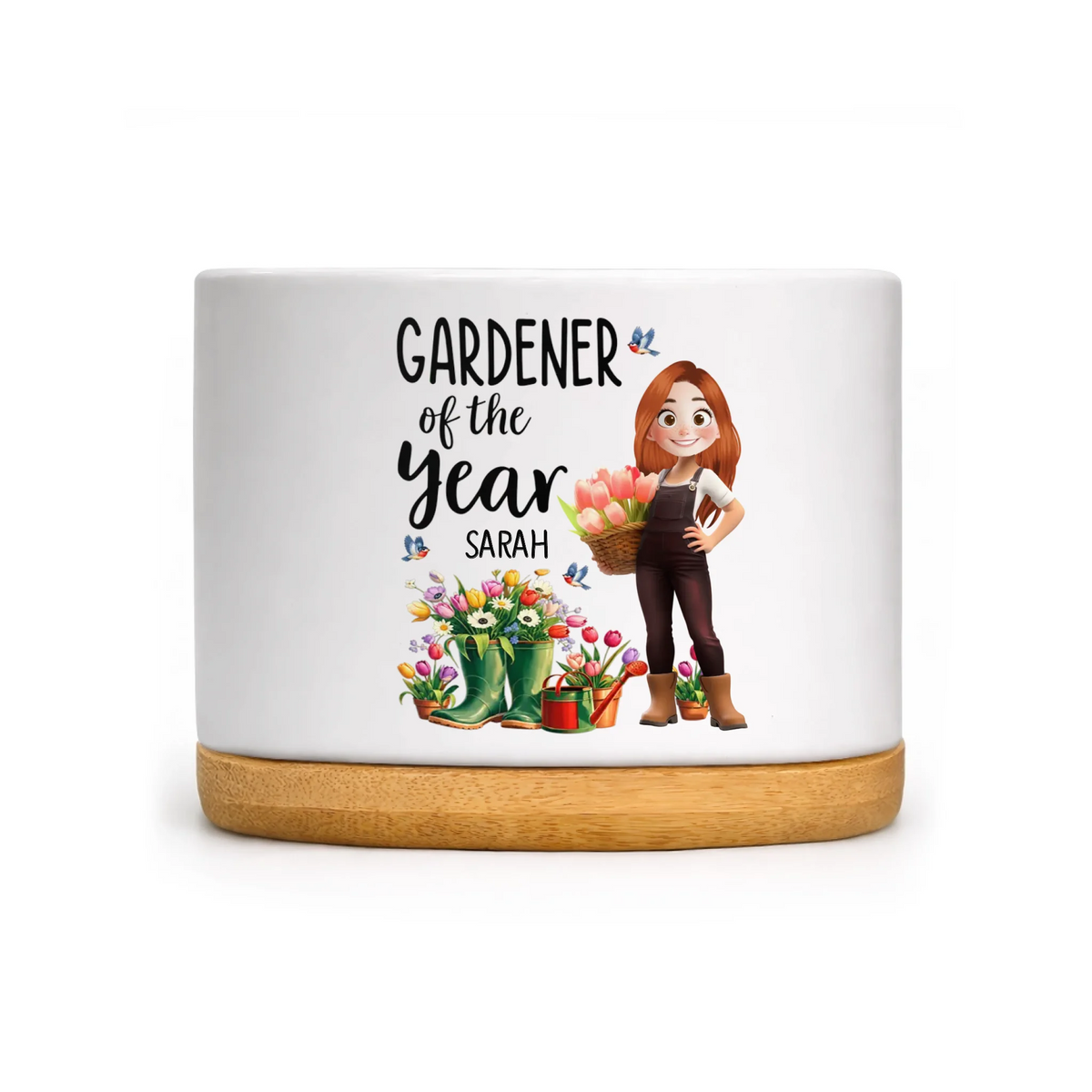 Gardener Of The Year - Personalized Plant Pot, Gardener Lovers Gift, Gift For Her, Grandma, Mom