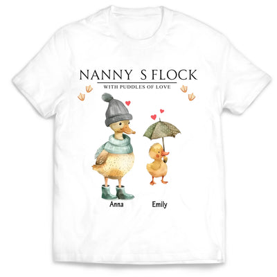 Nanny's Flock - Personalized T-Shirt, Gift for Grandma/Mom, Funny Mother's Day Gift