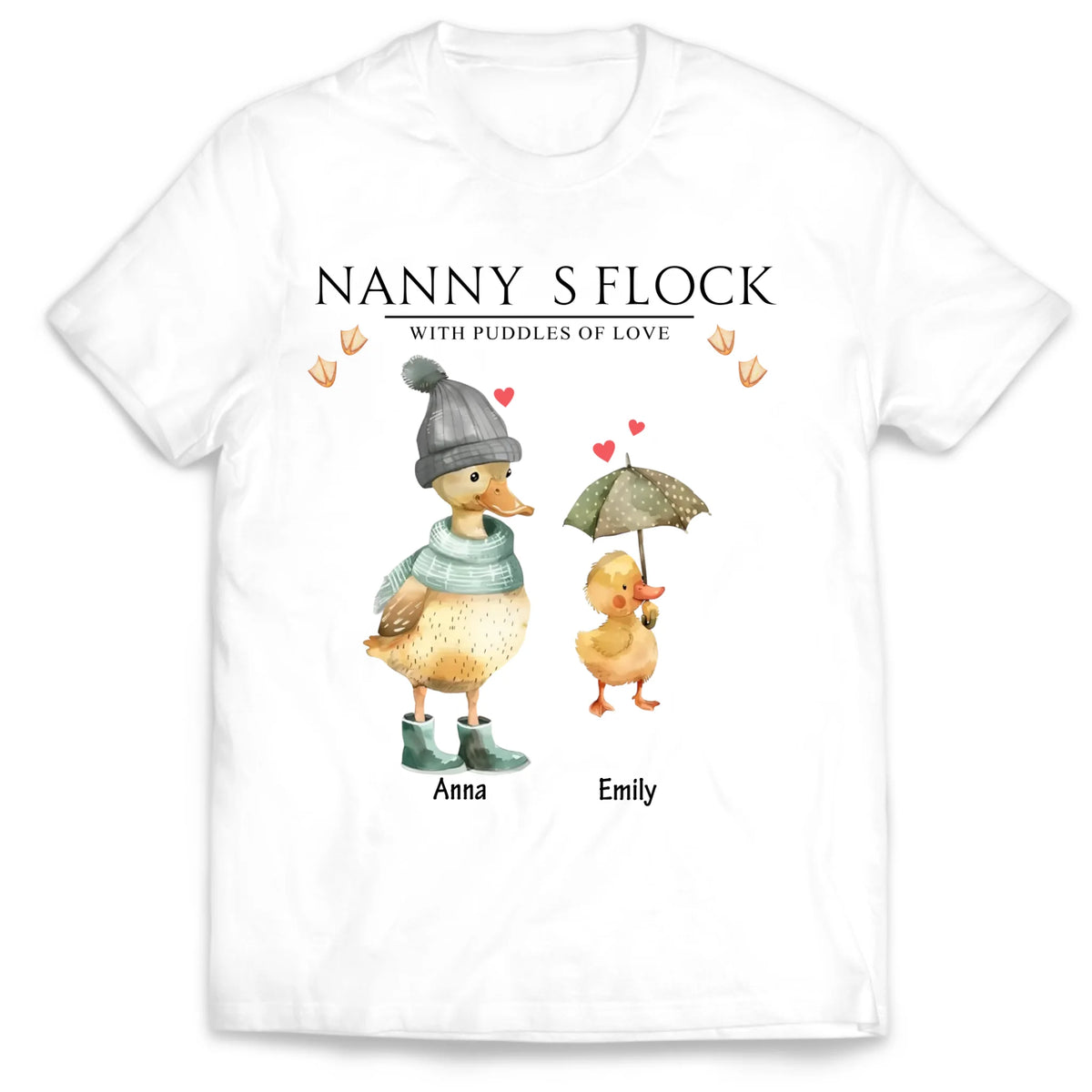 Nanny's Flock - Personalized T-Shirt, Gift for Grandma/Mom, Funny Mother's Day Gift
