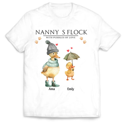 Nanny's Flock - Personalized T-Shirt, Gift for Grandma/Mom, Funny Mother's Day Gift