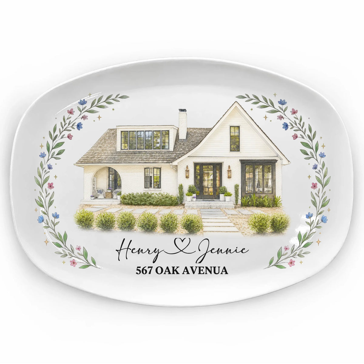 Every Home Has A Love Story - Personalized Platter, Custom Art From Photo, First Home Gift, Realtor Closing Gift