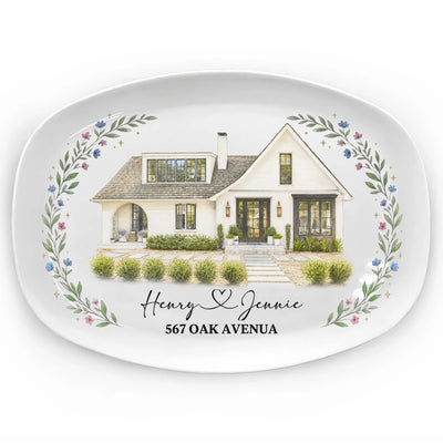 Every Home Has A Love Story - Personalized Platter, Custom Art From Photo, First Home Gift, Realtor Closing Gift