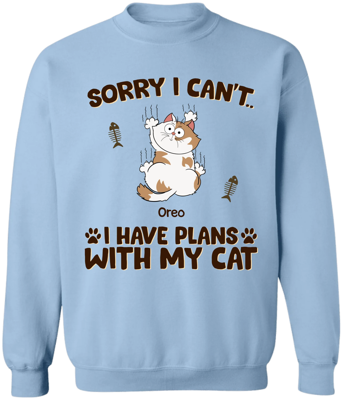 Sorry I Can't...I Have Plans With My Cat - Personalized T-Shirt, Gift For Cat Lover - TS241TL