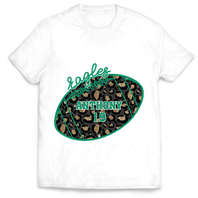 Custom Football Team - Personalized T-Shirt, Leopard Football Shirt - TS155YV