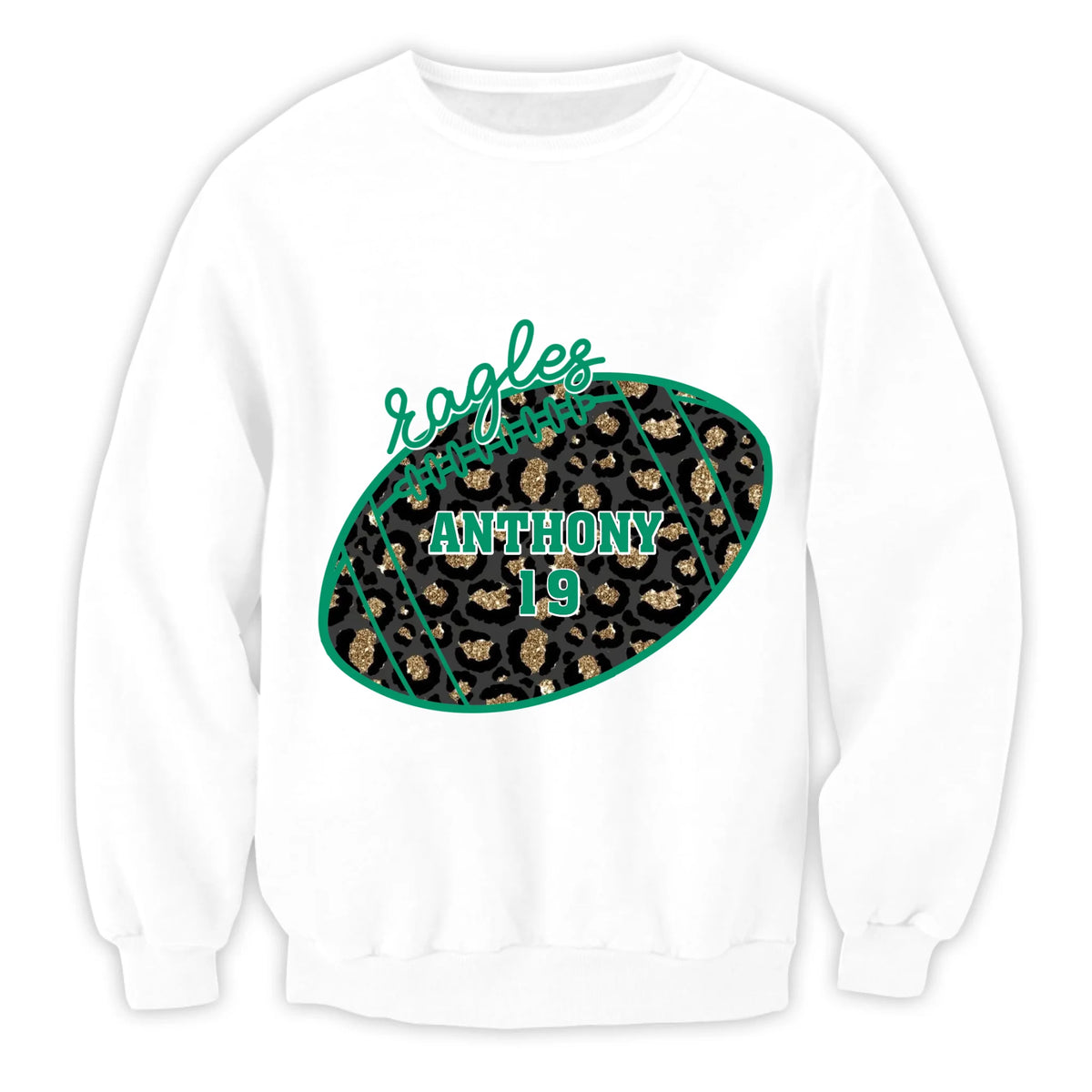Custom Football Team - Personalized T-Shirt, Leopard Football Shirt - TS155YV