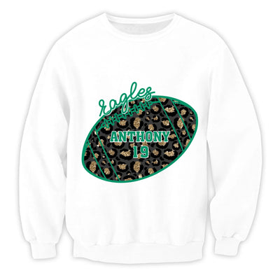 Custom Football Team - Personalized T-Shirt, Leopard Football Shirt - TS155YV