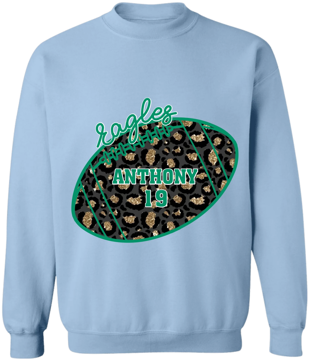 Custom Football Team - Personalized T-Shirt, Leopard Football Shirt - TS155YV
