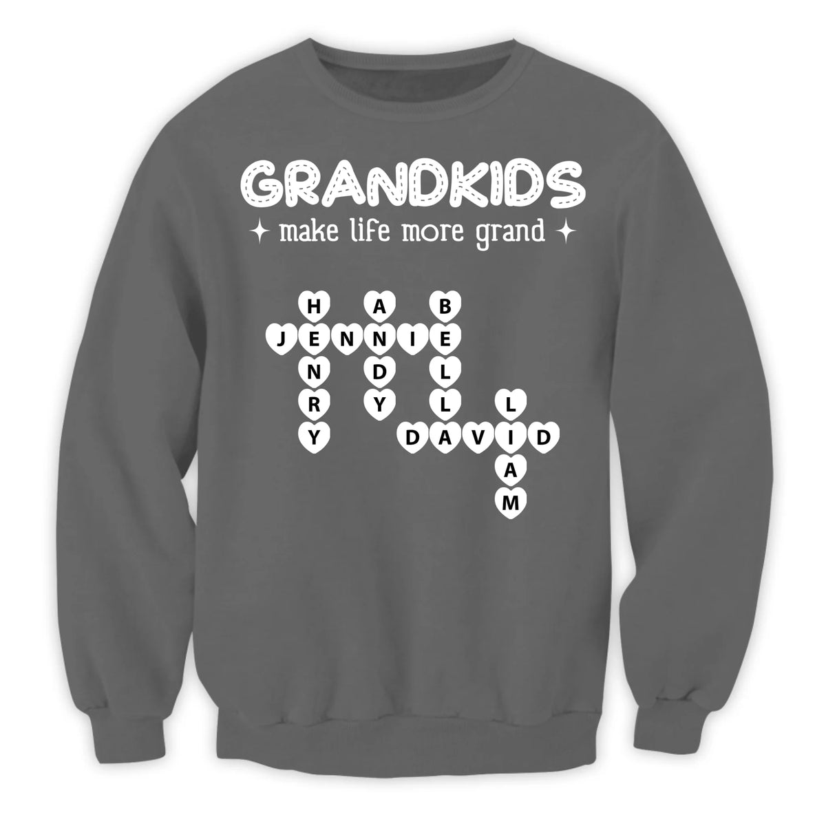 Grandkids Make Life More Grand - Personalized T-Shirt, Gift For Grandma/Nana/Gigi  - TS150UP