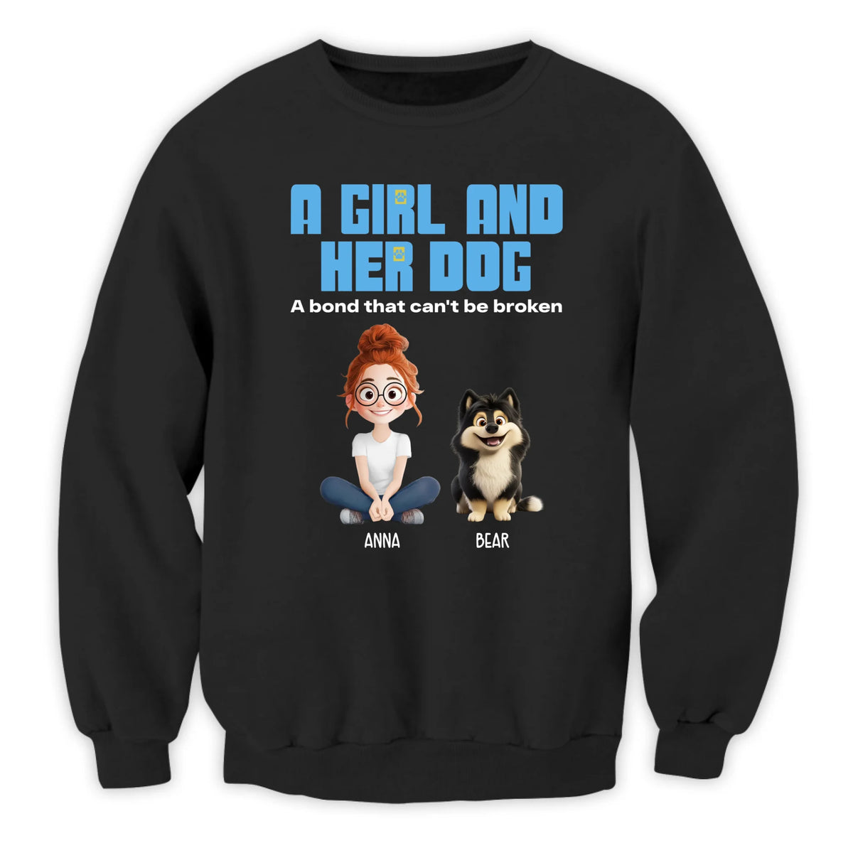A Girl And Her Dogs A Bond That Can't Be Broken - Personalized T-Shirt, Gift For Dog Lovers - TS693AN
